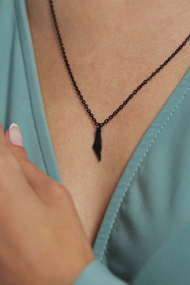 Minimalist Palestine Map Necklace