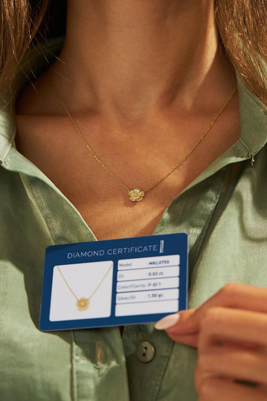 Clover Necklace - Real Diamond