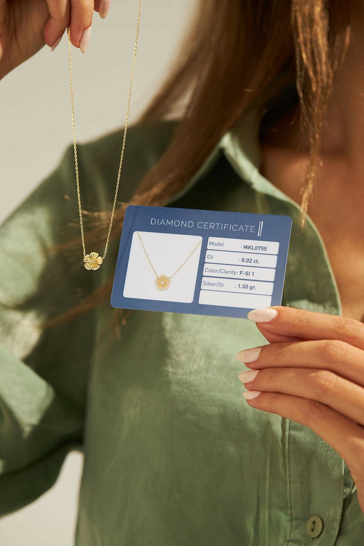 Clover Necklace - Real Diamond